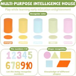 Casuta educationala, 8 in 1 activitati, joc de tip Montessori, 3 ani+ 001