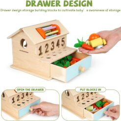 Casuta educationala, 8 in 1 activitati, joc de tip Montessori, 3 ani+ 001