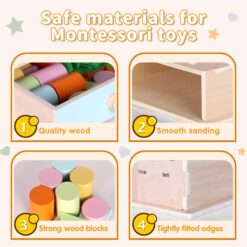 Casuta educationala, 8 in 1 activitati, joc de tip Montessori, 3 ani+