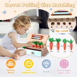 Casuta educationala, 8 in 1 activitati, joc de tip Montessori, 3 ani+