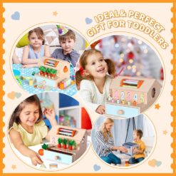 Casuta educationala, 8 in 1 activitati, joc de tip Montessori, 3 ani+