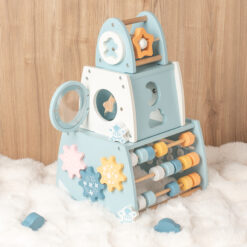 Centru de activitati din lemn- Jucarie educativa bebelusi