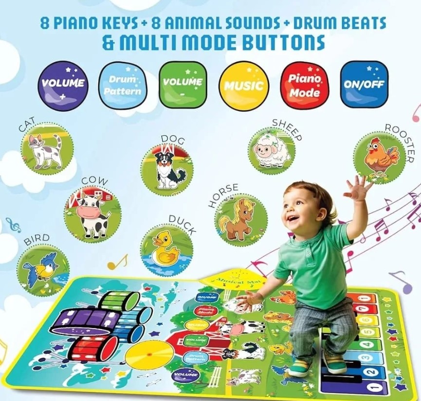 Covoras muzical interactiv pentru bebelusi, Ferma 01