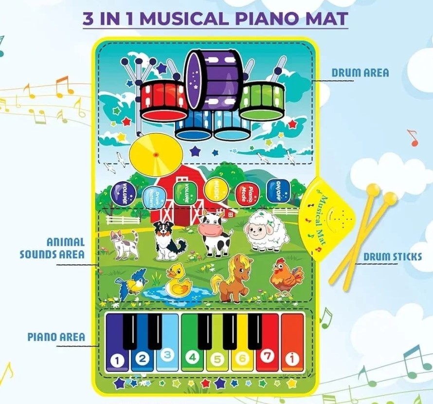 Covoras muzical interactiv pentru bebelusi, Ferma 01