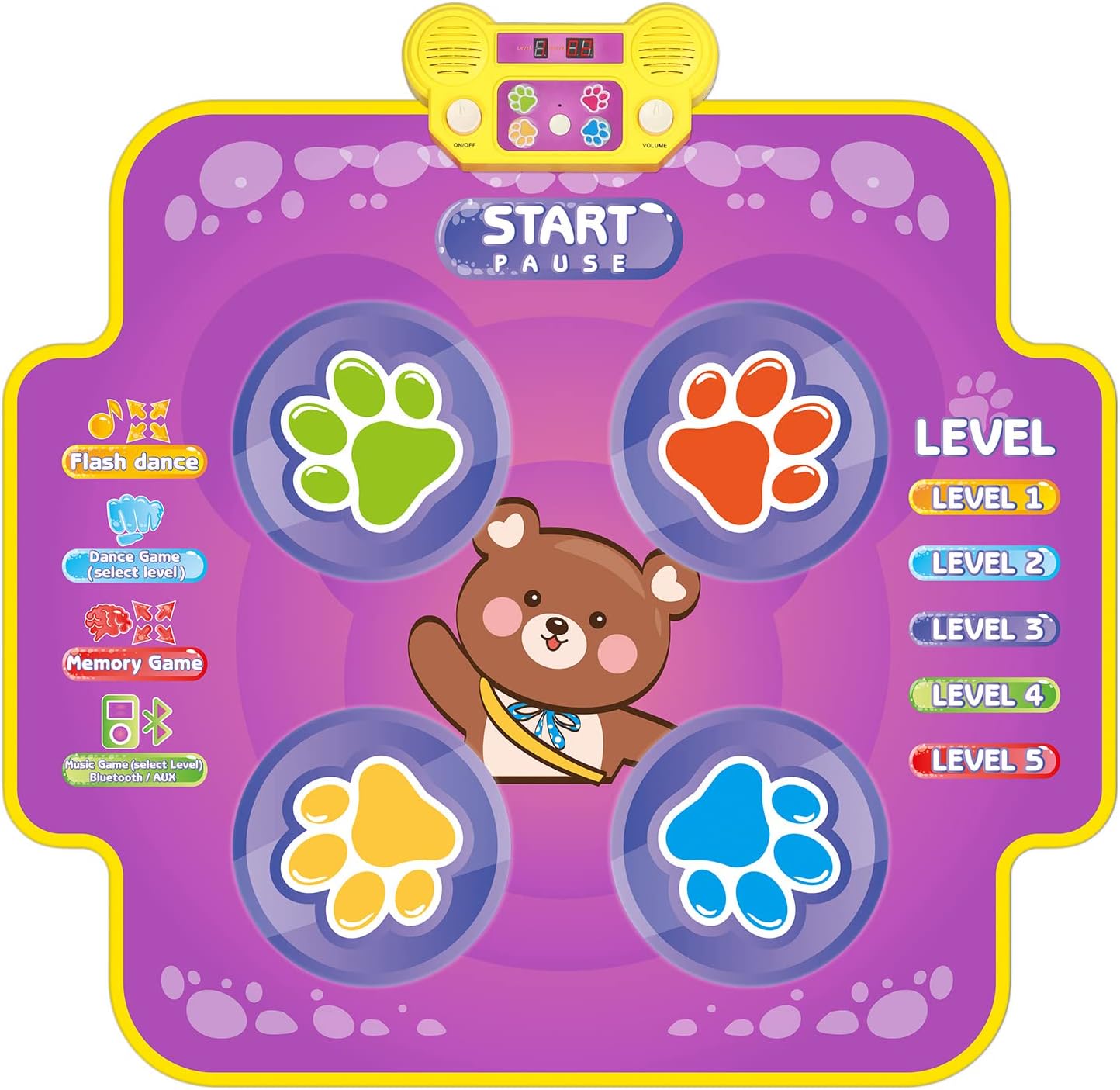 Covoras muzical interactiv pentru dans, Ursulet, 3 ani+ 01