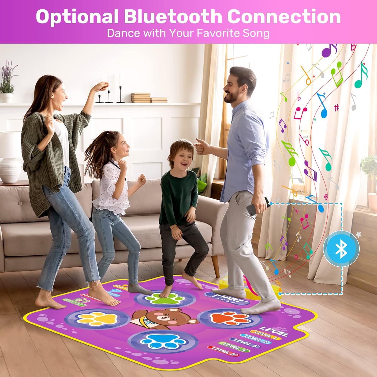 Covoras muzical interactiv pentru dans, Ursulet, 3 ani+ 01