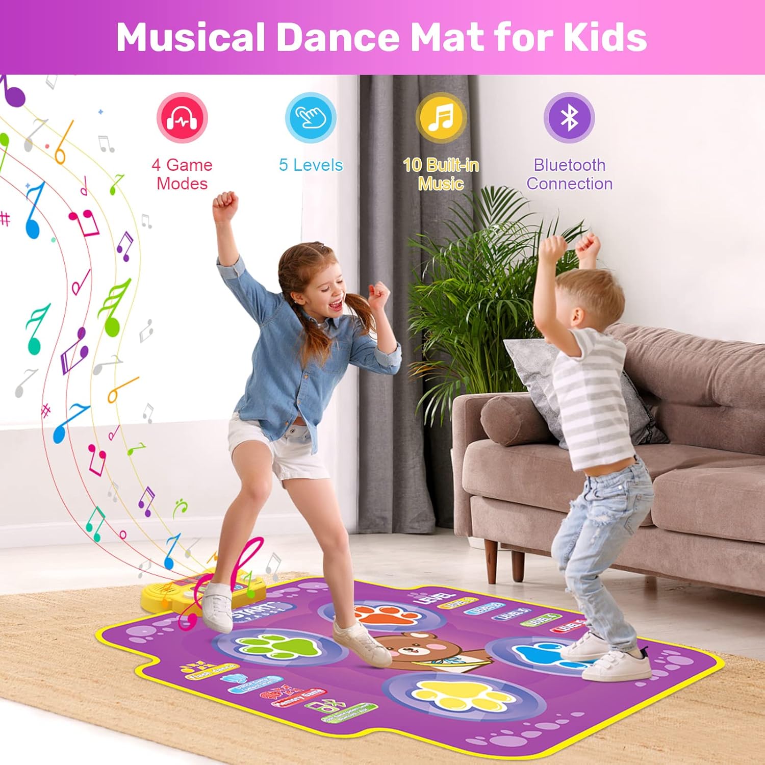 Covoras muzical interactiv pentru dans, Ursulet, 3 ani+ 01