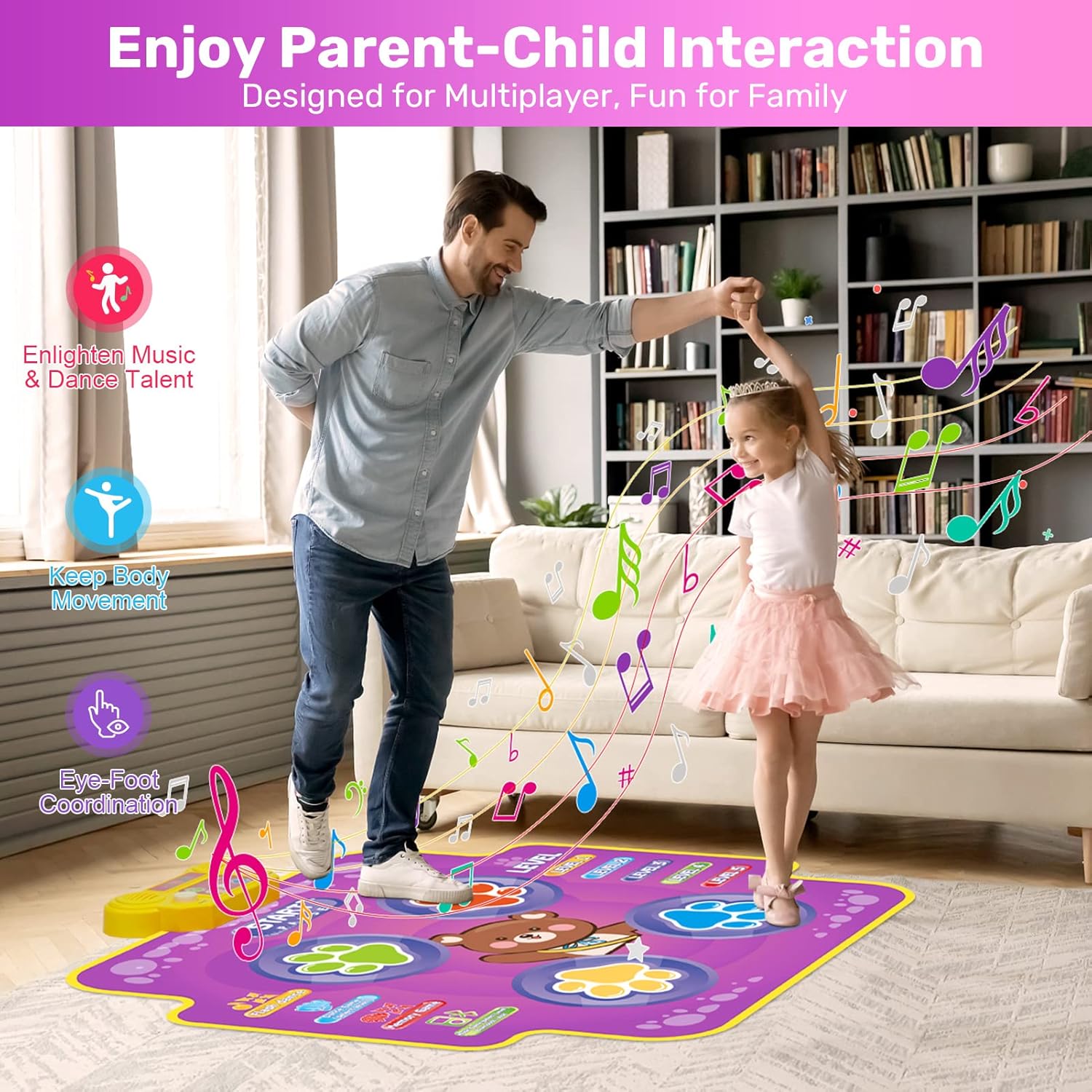 Covoras muzical interactiv pentru dans, Ursulet, 3 ani+ 01