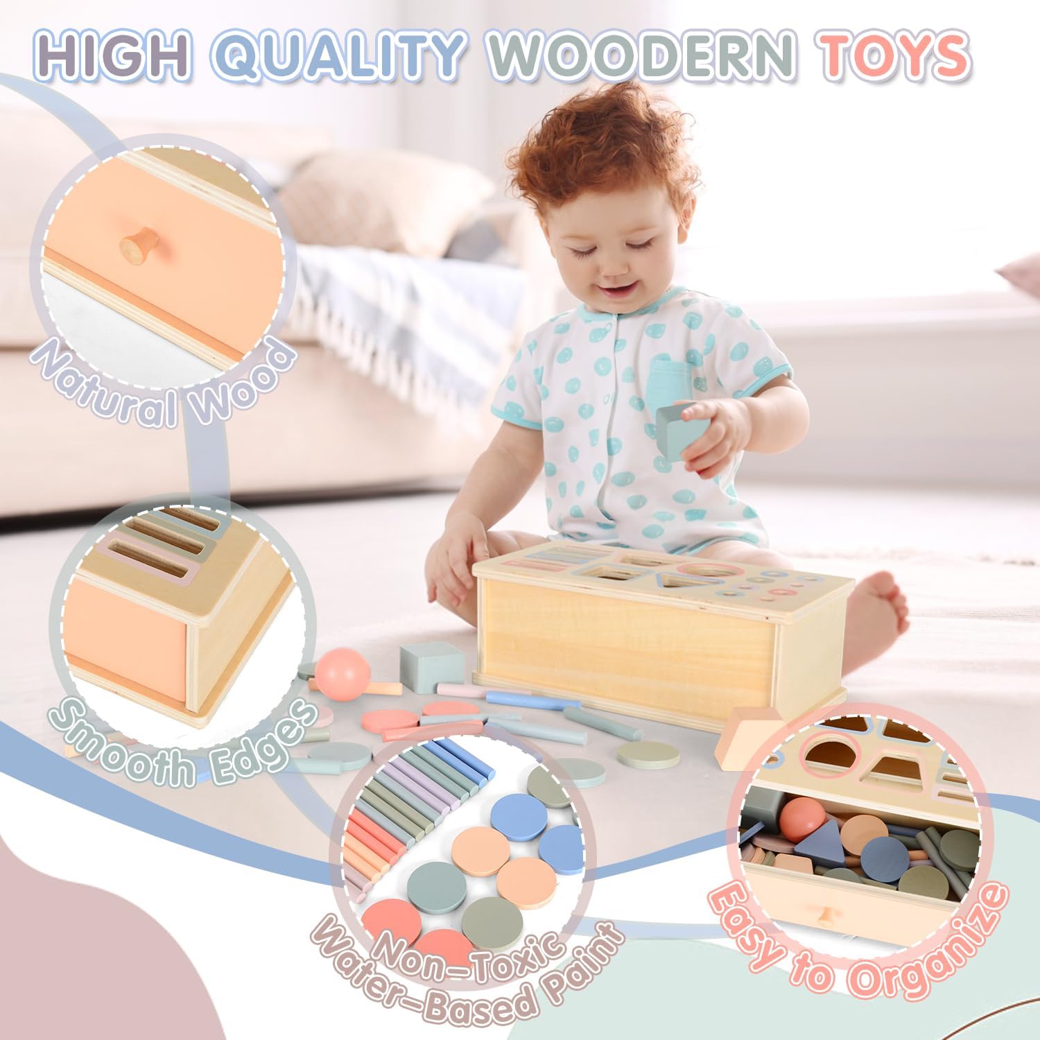 Cutia permanentei, joc multifunctional de sortare 4 IN 1, 18 luni 01