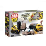 Joc creativ cu nisip kinetic, Vehicule de Constructie, 750 grame