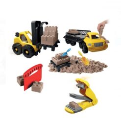 Joc creativ cu nisip kinetic, Vehicule de Constructie, 750 grame 01