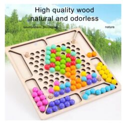 Joc de indemanare si asociere cu bile colorate tip Montessori, 3 ani+