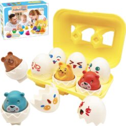 Joc de potrivire cifre, animale si forme, Oua educationale, 3 ani 01