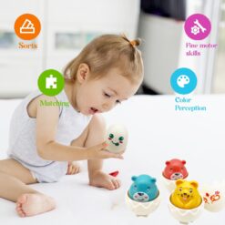 Joc de potrivire cifre, animale si forme, Oua educationale, 3 ani 01