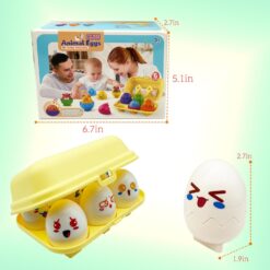 Joc de potrivire cifre, animale si forme, Oua educationale, 3 ani 01