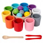 Joc de sortare și asociere  10 culori Montessori, 3 ani+