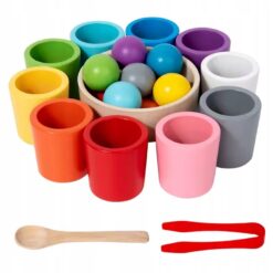 Joc de sortare și asociere 10 culori Montessori, 3 ani+ 01