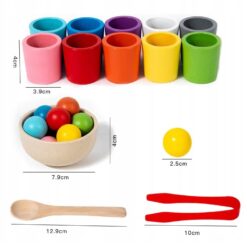 Joc de sortare și asociere 10 culori Montessori, 3 ani+ 01