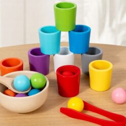 Joc de sortare și asociere 10 culori Montessori, 3 ani+ 01