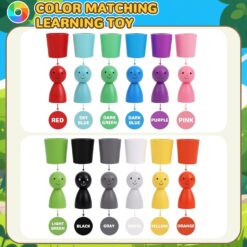 Joc de sortare și asociere 12 culori Montessori, 3 ani+ 01