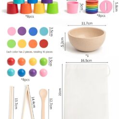 Joc de sortare și asociere culori Montessori, 3 ani+ 001