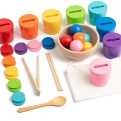 Joc de sortare și asociere culori Montessori, 3 ani+ 001