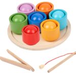 Joc de sortare și asociere magnetic, 7 culori Montessori, 3 ani+