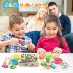 Joc de tip Montessori, Dexteritate si joc magnetic de pescuit, 3 ani 01