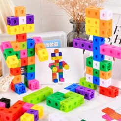 Joc educativ matematica, Set 60 de cuburi constructii, Magic Square, 3 ani