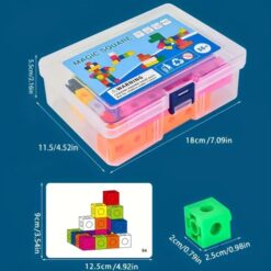 Joc educativ matematica, Set 60 de cuburi constructii, Magic Square, 3 ani
