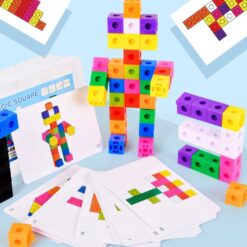 Joc educativ matematica, Set 60 de cuburi constructii, Magic Square, 3 ani