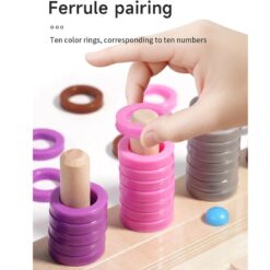 Joc logaritmic 3 in 1 activitati cu litere,cifre si asociere culori, 3 ani+