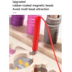 Joc logaritmic 3 in 1 activitati cu litere,cifre si asociere culori, 3 ani+