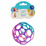 Jucarie bebelusi - minge moale, culori pastel - Bam Bam 515061, 3+ luni