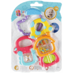 Jucarie bebelusi zornaitoare - set 4 forme - Bam Bam, 4+ luni