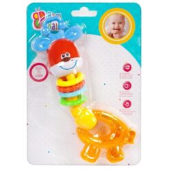 Jucarie bebelusi zornaitoare - girafa, cu inele - Bam Bam, 0+ luni