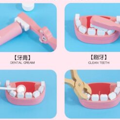 Jucarie educativa, Trusa medic dentist din lemn, 3 ani 001