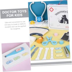 Jucarie educativa, Trusa medic veterinar din lemn, 22 piese, 3 ani 01