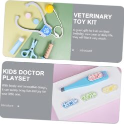 Jucarie educativa, Trusa medic veterinar din lemn, 22 piese, 3 ani 01