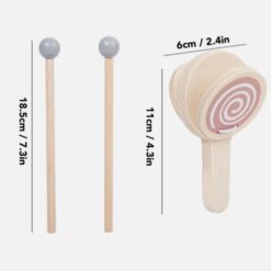 Jucărie muzicală multifuncțională din lemn, cu xilofon, tobă și pian, 18 luni+ 01