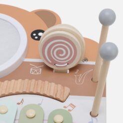 Jucărie muzicală multifuncțională din lemn, cu xilofon, tobă și pian, 18 luni+ 01