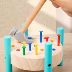 Mini Banc de lucru cu unelte si cuie, pentru copii, 3 ani 01