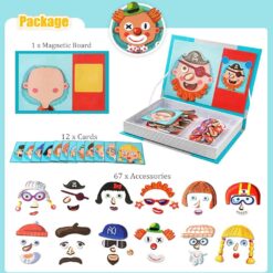 Puzzle magnetic-Carte educativa, Expesii Faciale, 3 ani 01