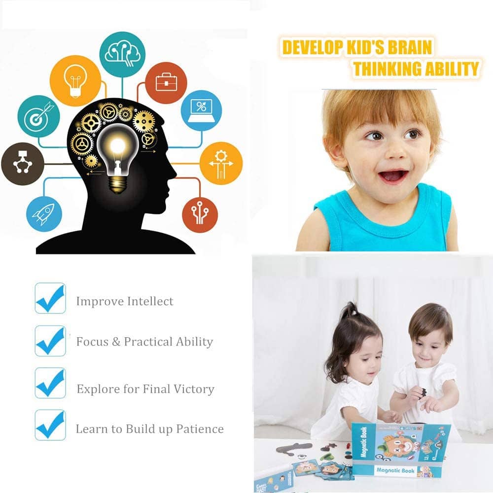 Puzzle magnetic-Carte educativa, Expesii Faciale, 3 ani 01