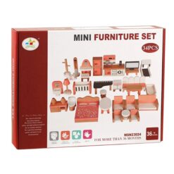 Set 36 piese mobilier casa de papusi, 3 ani 01