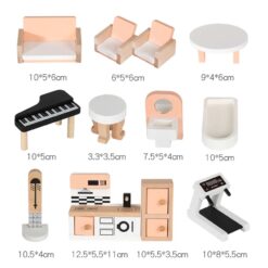 Set 36 piese mobilier casa de papusi, 3 ani 01