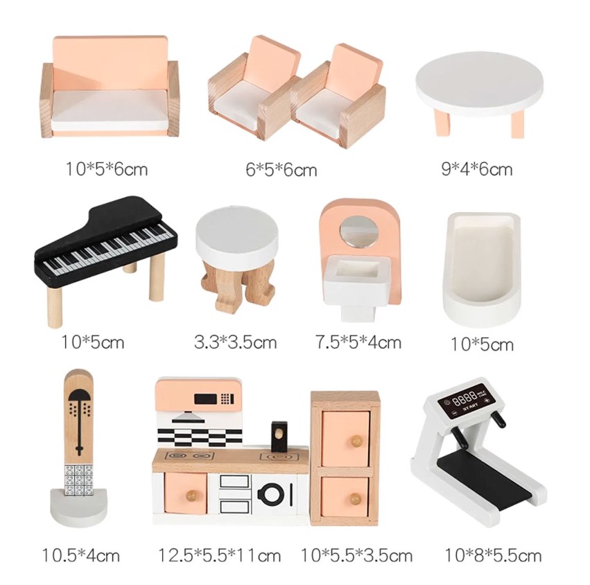 Set 36 piese mobilier casa de papusi, 3 ani 01