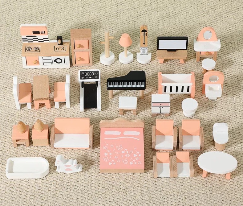 Set 36 piese mobilier casa de papusi, 3 ani 01