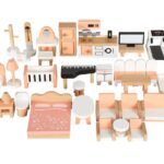 Set 36 piese mobilier casa de papusi, 3 ani