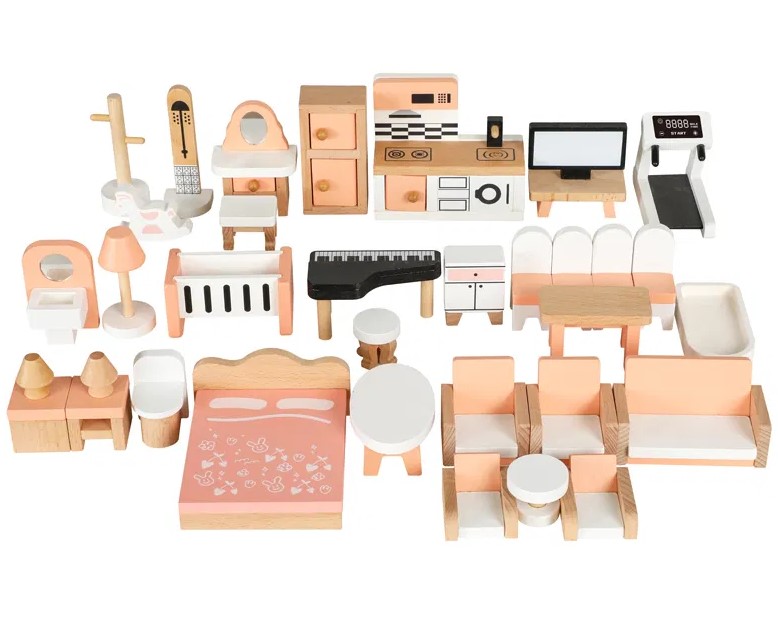 Set 36 piese mobilier casa de papusi, 3 ani 01